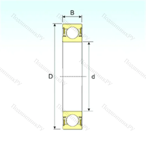 Подшипник шариковый радиальный 61906-2RZ