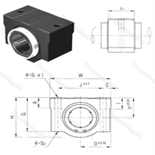 Подшипник шариковый линейный SCE 40V-B