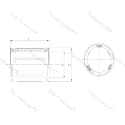 Подшипник шариковый линейный CLB 40UU