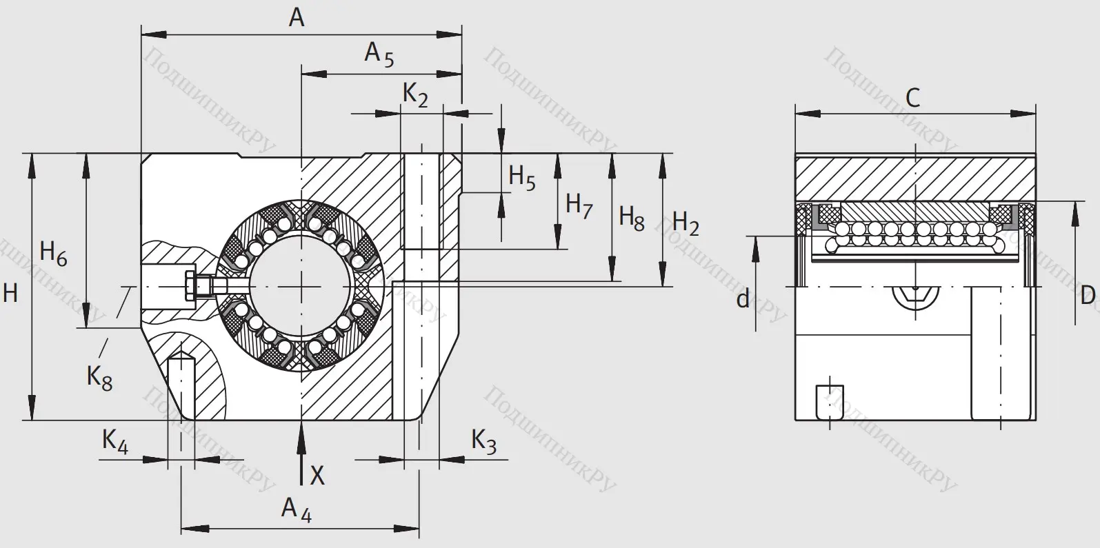 Подшипниковый узел  KGSNG 30-PP-AS