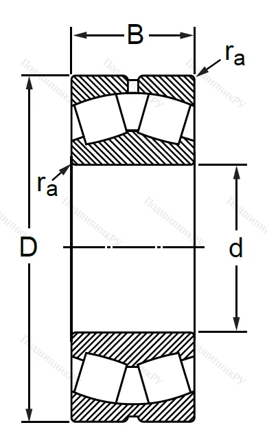 Сферический роликовый подшипник 3003130 AMH (23030 MBW 33)