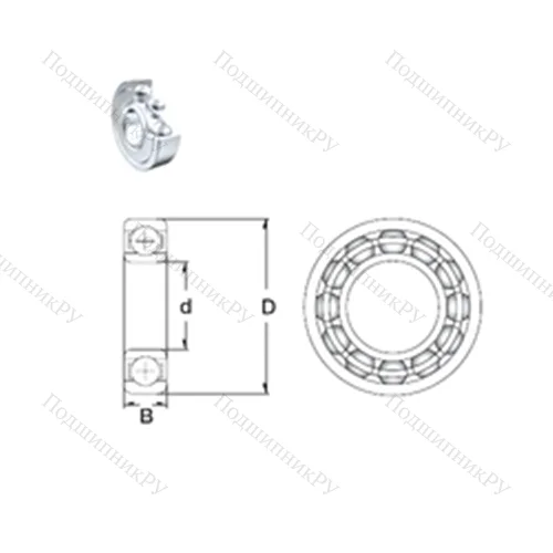 Подшипник шариковый радиальный S 61703-2Z