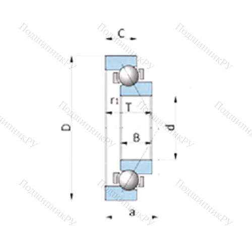Подшипник шариковый радиально-упорный F-239513.SKL-AM