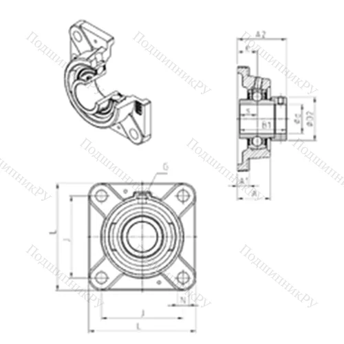 Подшипниковый узел шариковый радиальный EXFE 202
