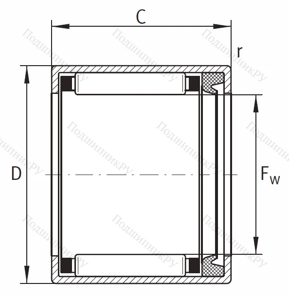 Игольчатый подшипник HK 1214 RS L 271