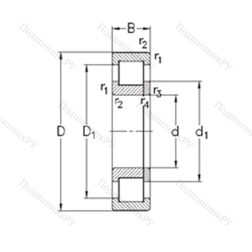 Подшипник роликовый радиальный NUP 2322-E-MA 6