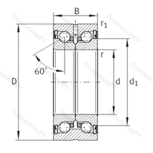Подшипник шариковый упорно-радиальный