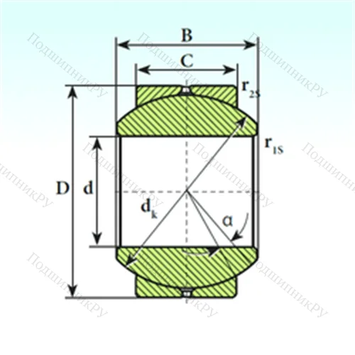 Подшипник скольжения сферический GE 14 SB