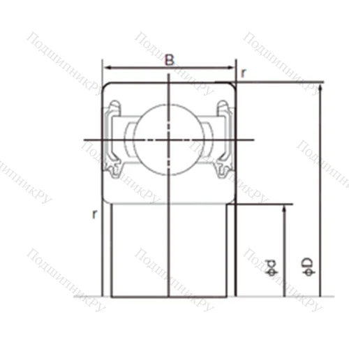 Подшипник шариковый радиальный 6001-2NKE