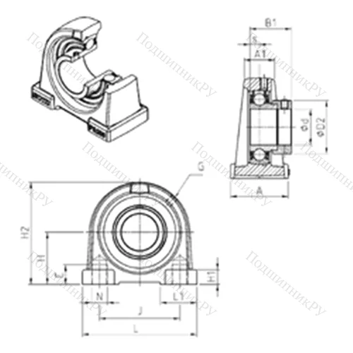 Подшипниковый узел шариковый радиальный ESPA 208