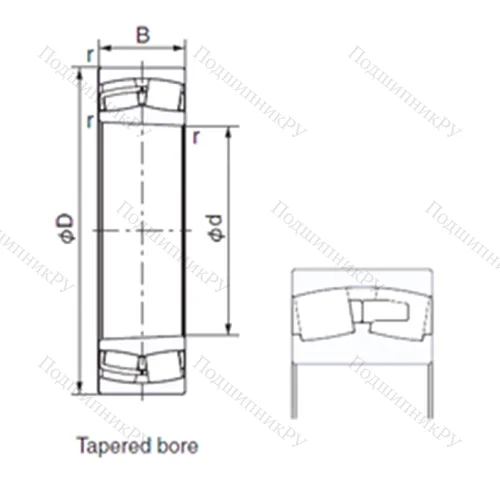 Подшипник роликовый радиальный 239/1000EK