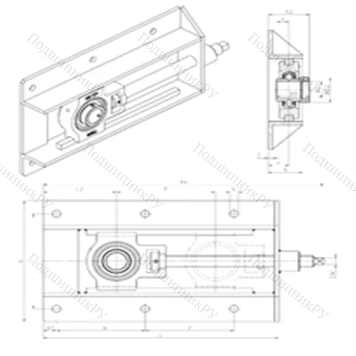 Подшипниковый узел шариковый радиальный EXT 206+WB