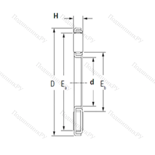 Подшипник игольчатый упорный TP 85110