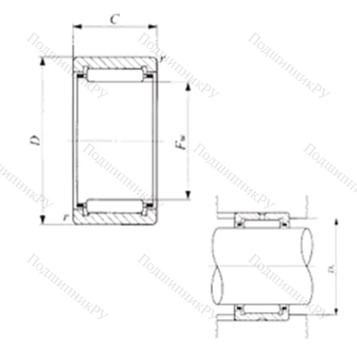 Подшипник игольчатый радиальный TAF 253316/SG