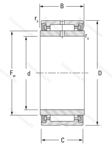 Игольчатый подшипник NA 4908 A 2RS от производителя  KOYO
