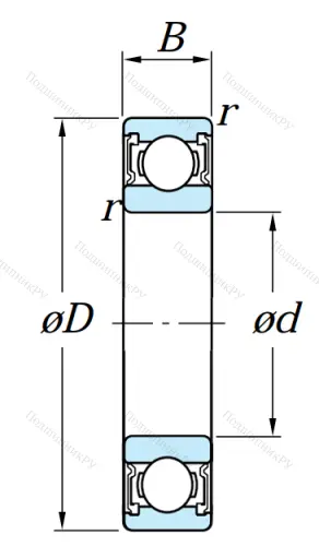 Однорядный шариковый подшипник 6216 2RS C 3 от производителя  KOYO