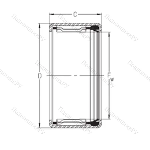 Подшипник игольчатый радиальный SCE 2416P