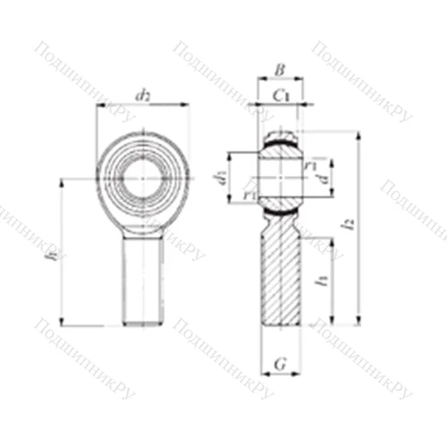 Подшипник скольжения сферический POS 4EC