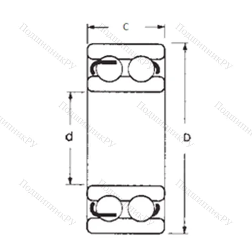 Подшипник шариковый радиальный 4207ZZ