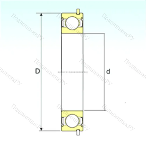Подшипник шариковый радиальный 6004-ZZNR