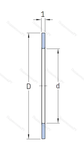 Игольчатый подшипник упорное кольцо AS 1226 от производителя  SKF
