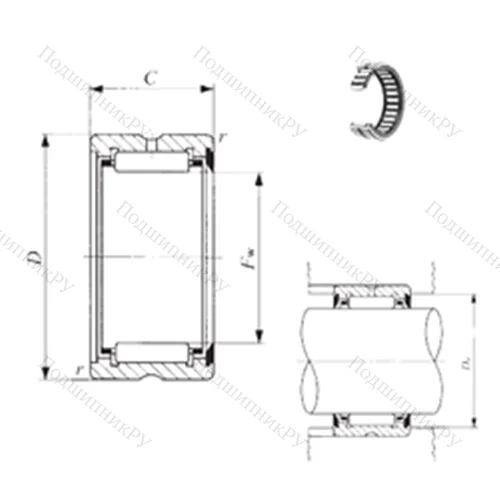 Подшипник игольчатый радиальный RNA 4913U