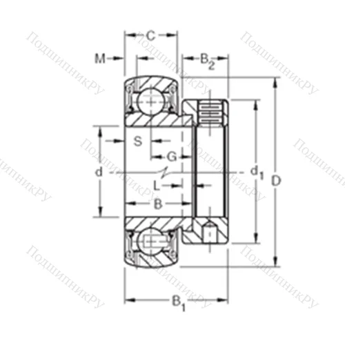 Подшипник шариковый радиальный GRA 105RRB
