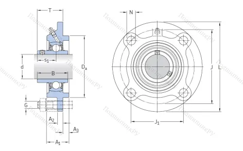 Подшипниковый узел FYC 40 TF в Набережных Челнах