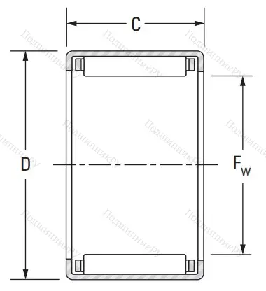 Игольчатый подшипник J-2412 от производителя  KOYO