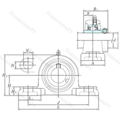 Подшипниковый узел шариковый радиальный