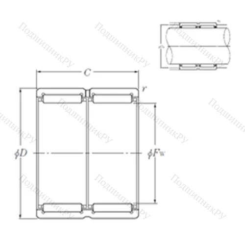 Подшипник игольчатый радиальный RNA 6902R