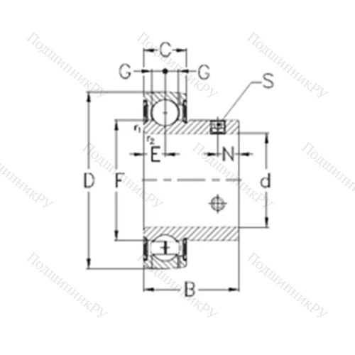 Подшипник шариковый радиальный AY 25-NPPB