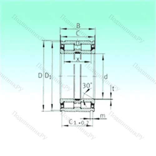 Подшипник роликовый радиальный SL 04170-PP