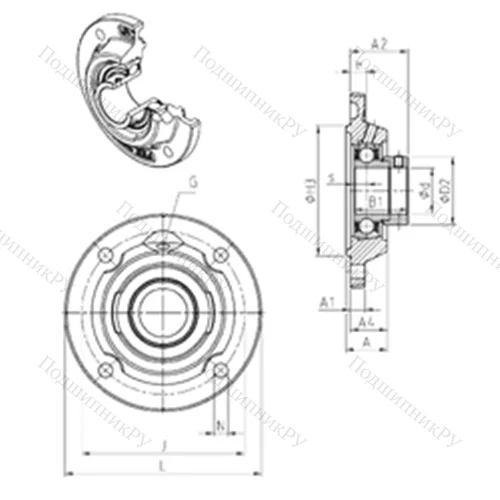 Подшипниковый узел шариковый радиальный ESFEE 207