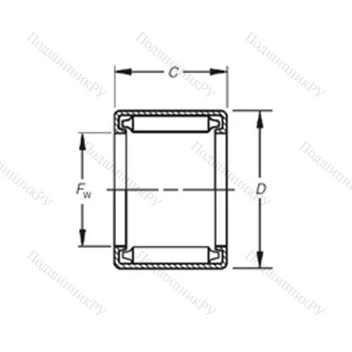 Подшипник игольчатый радиальный BH-88 от производителя  TIMKEN