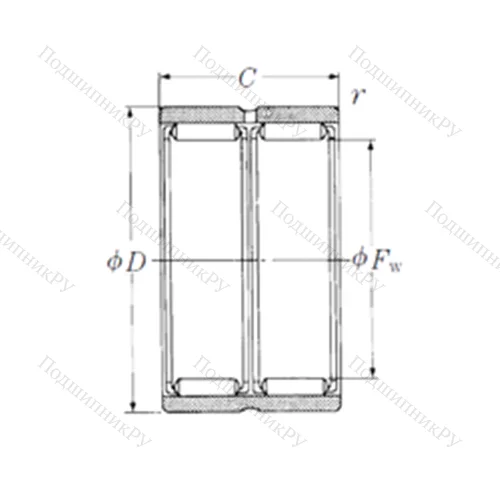 Подшипник игольчатый радиальный RNAFW 556840