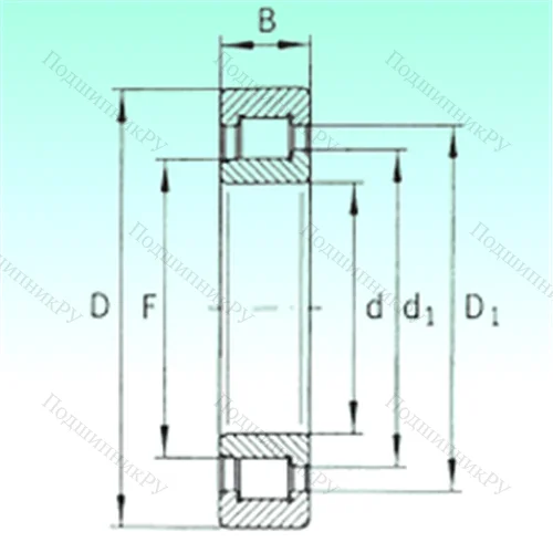 Подшипник роликовый радиальный SL 192306 от производителя  NBS