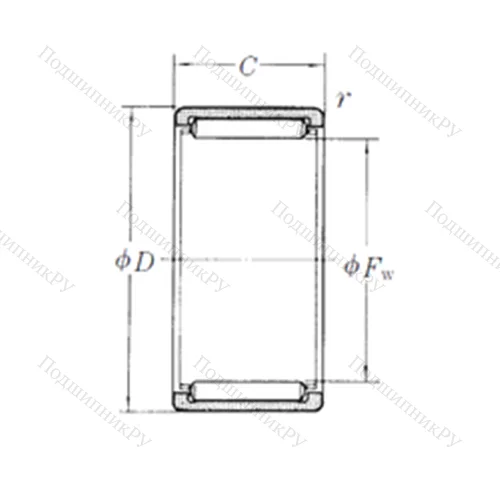 Подшипник игольчатый радиальный RLM 5020