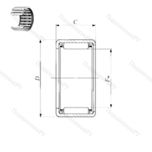 Подшипник игольчатый радиальный BA 3416 Z