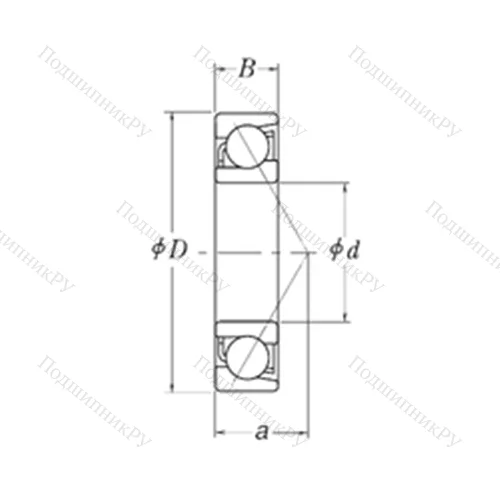 Подшипник шариковый радиально-упорный LJT 6.1/2