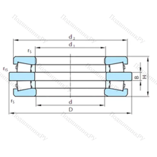 Подшипник роликовый упорный  912-14