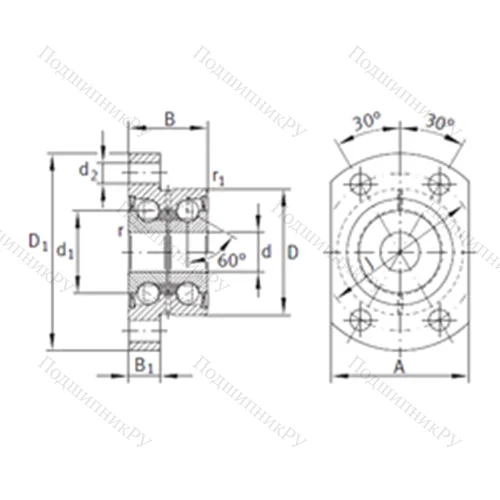 Подшипник шариковый радиально-упорный