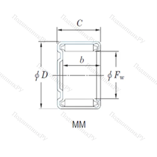 Подшипник игольчатый радиальный 14MM 2016