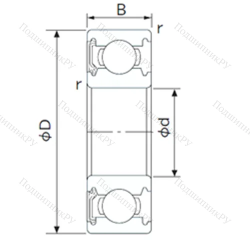 Подшипник шариковый радиальный 6801NKE
