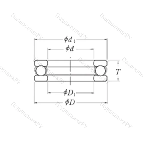 Подшипник шариковый упорный MT 5.1/2
