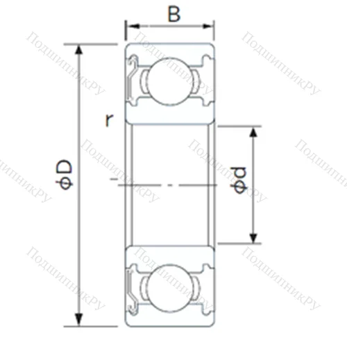 Подшипник шариковый радиальный 6902ZE