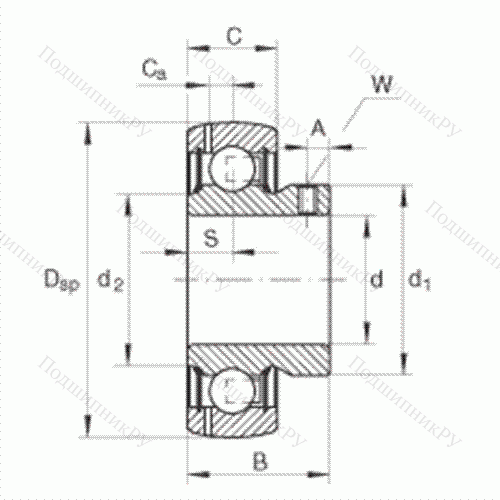 Подшипник шариковый закрепляемый